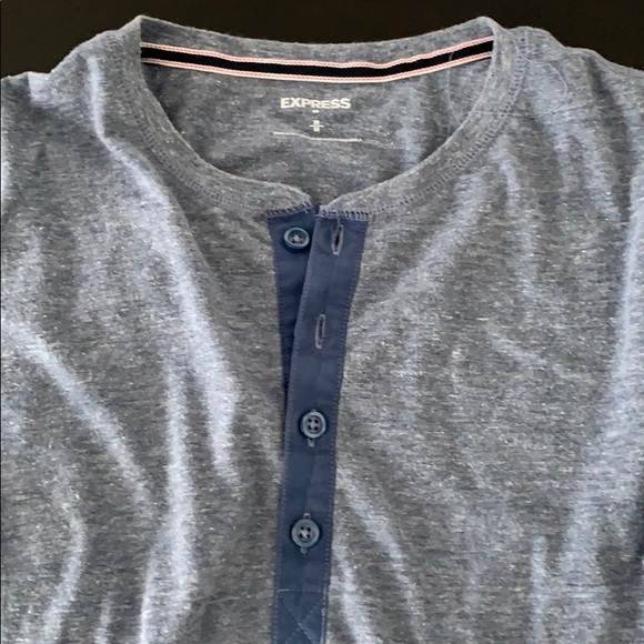 Machine Washed Blue Henley - Picture 3 of 3